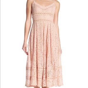 NSR sleeveless lace midi dress